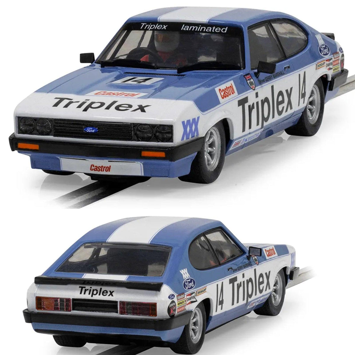 Scalextric C4544 Ford Capri MK3 Triplex Gerry Marshall 1/32 Slot Car DPR