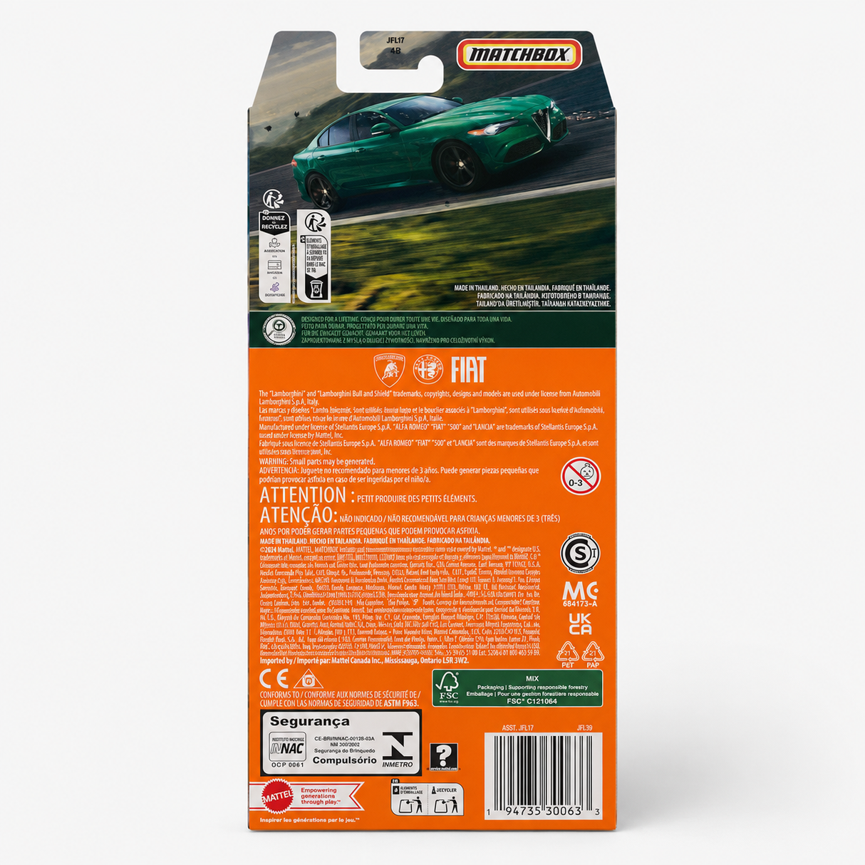 Matchbox Italian Roads 5 Pack Die-Cast Set