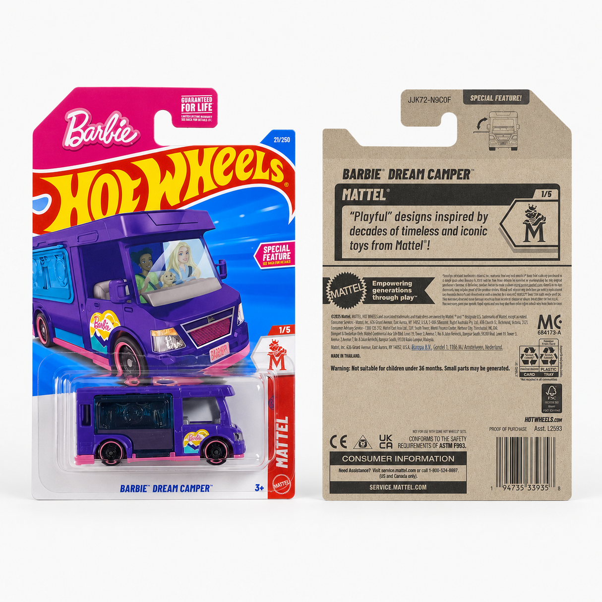 Hot Wheels Barbie Dream Camper | Mattel Series 1/5 - 21/250