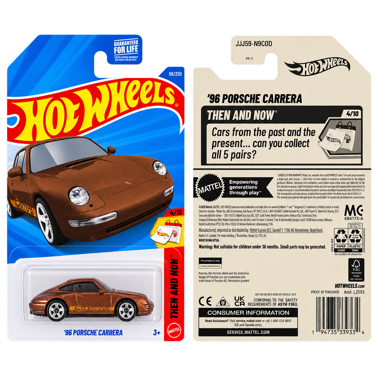 Hot Wheels ’96 Porsche Carrera | Then and Now Series 4/10