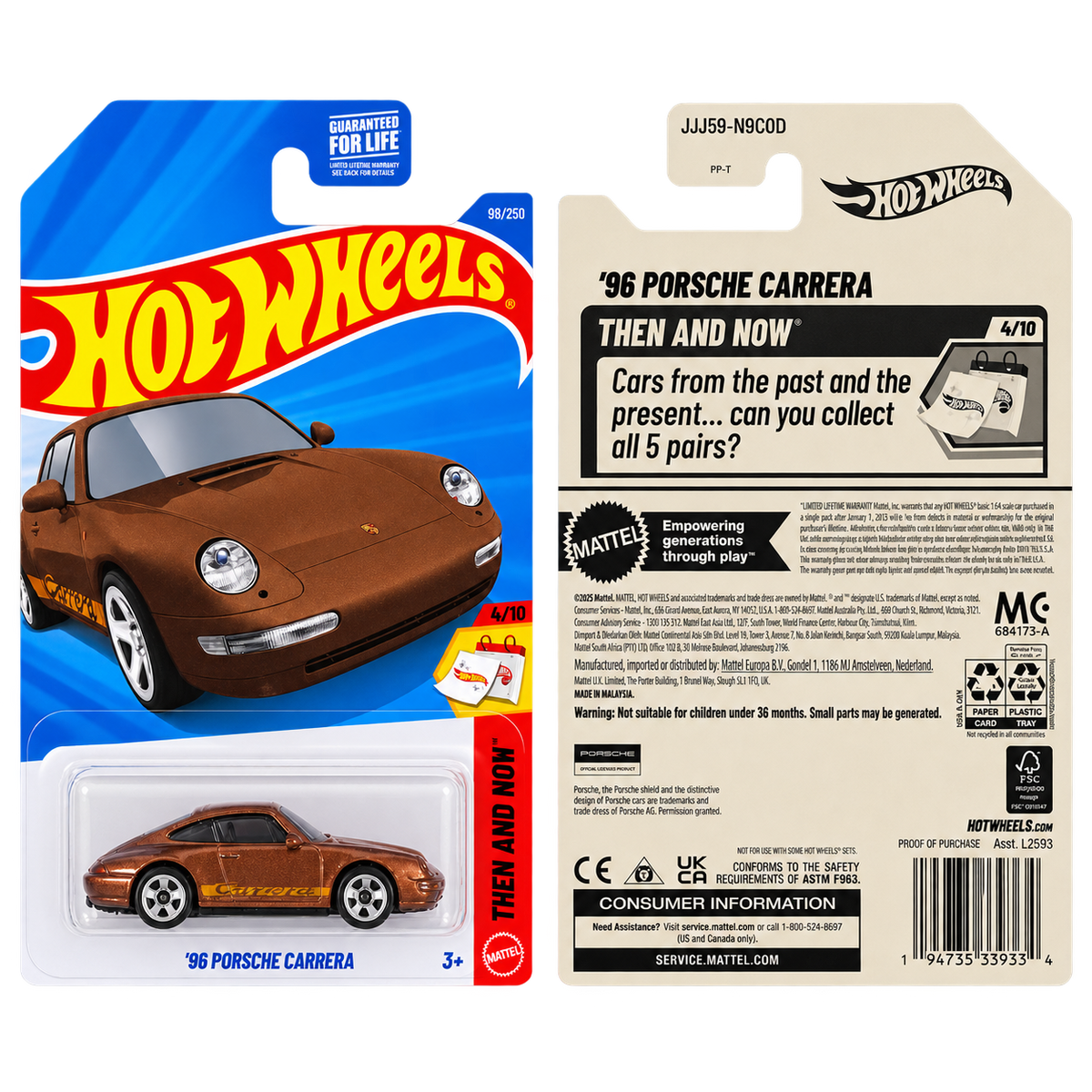 Hot Wheels ’96 Porsche Carrera | Then and Now Series 4/10