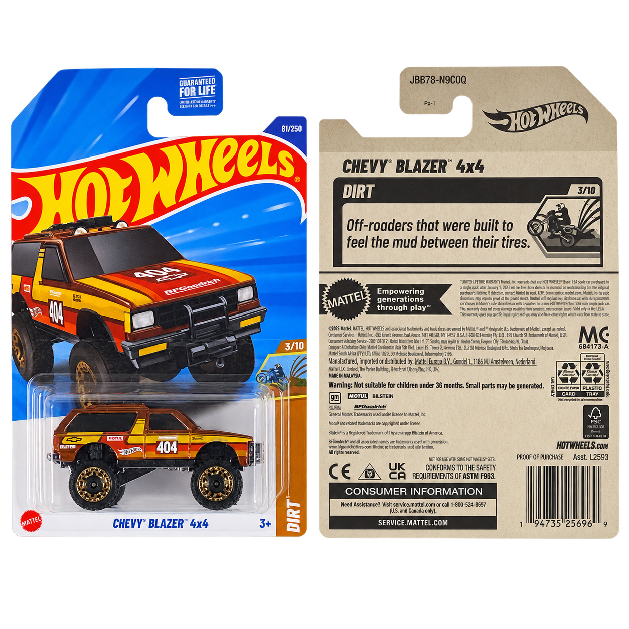 Hot Wheels Chevy Blazer 4x4 | Dirt Series 3/10