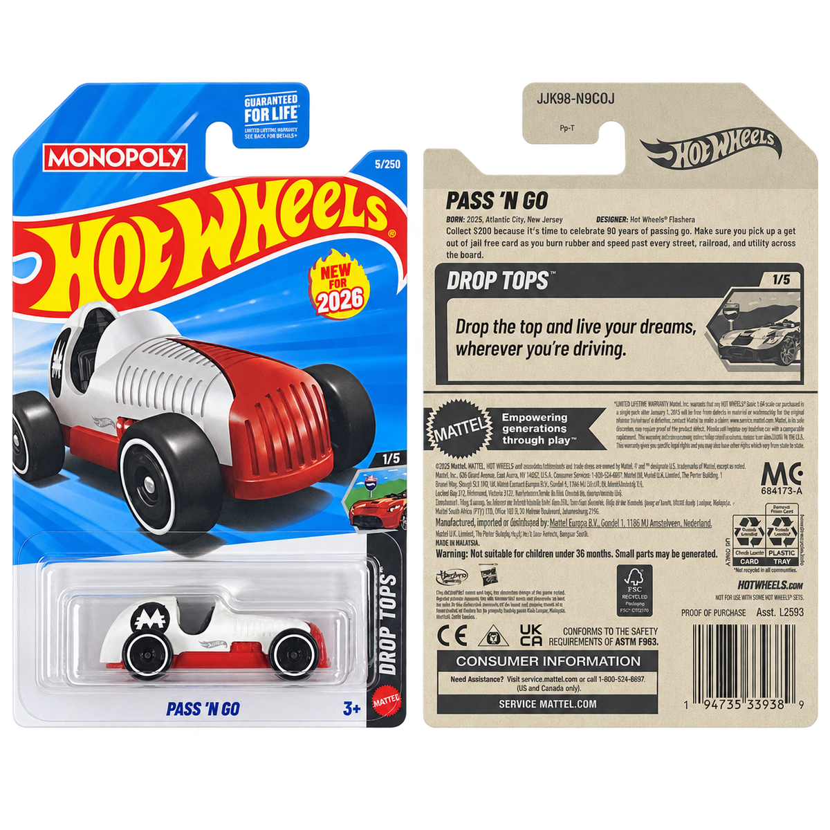 Hot Wheels Pass 'N Go | Drop Top Series 1/5