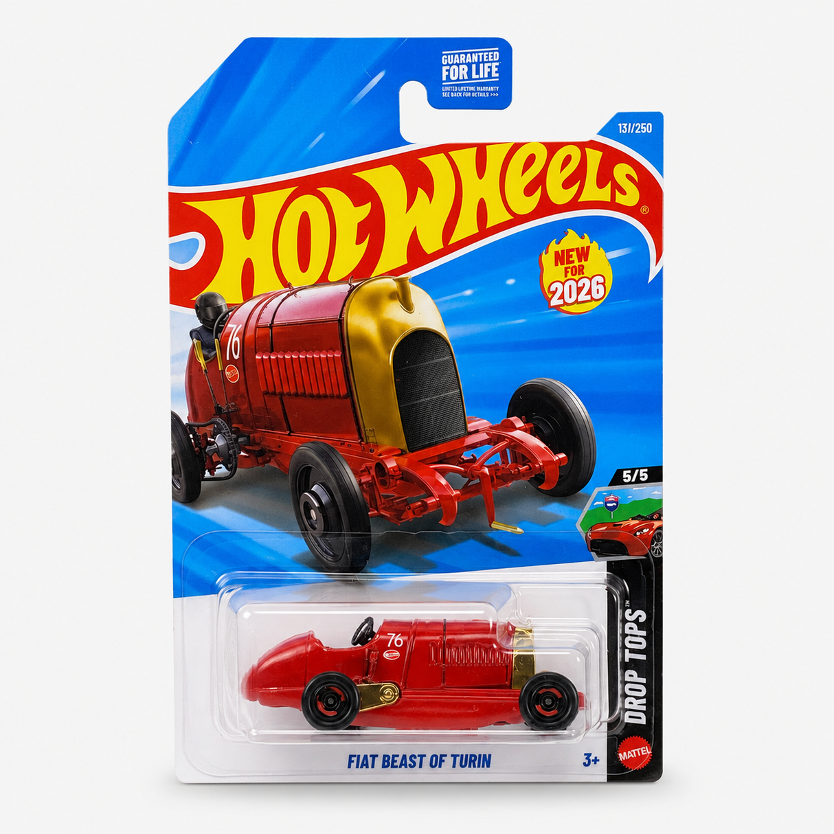 Hot Wheels Fiat Beast of Turin | Drop Tops Series 5/5 - 131/250