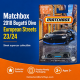 Matchbox 2018 Bugatti Divo European Streets 23/24 Die-Cast Car