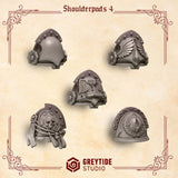 3d Printed Crimson Lords Shoulderpads #4 x10 by Greytide Studio