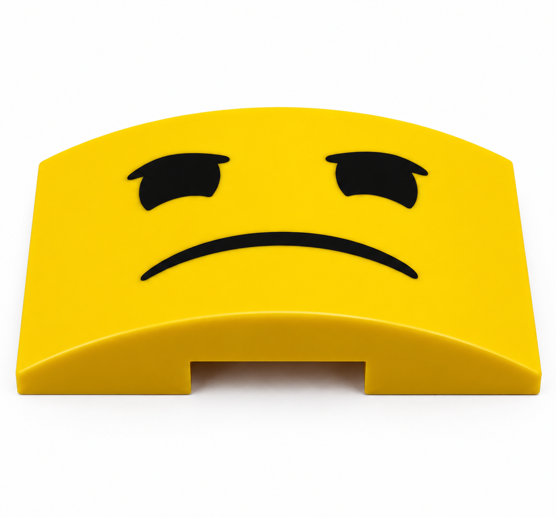 Benny Grumpy Face Upgrade Tile for LEGO Up-Scaled Blue Astronaut 40921 Set