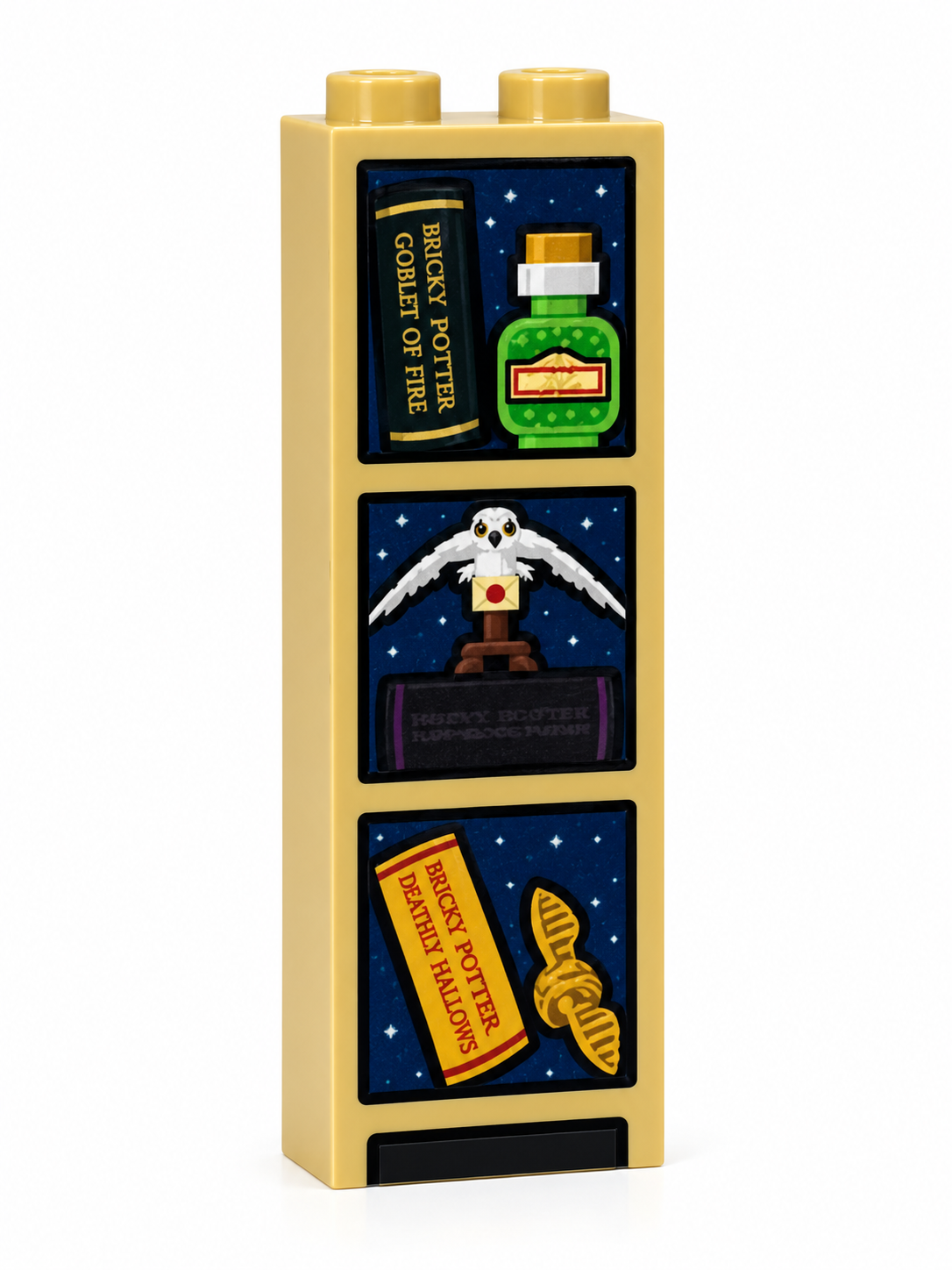 Bookshelf w/ HP Wizardry Books (1x2x5 Brick)