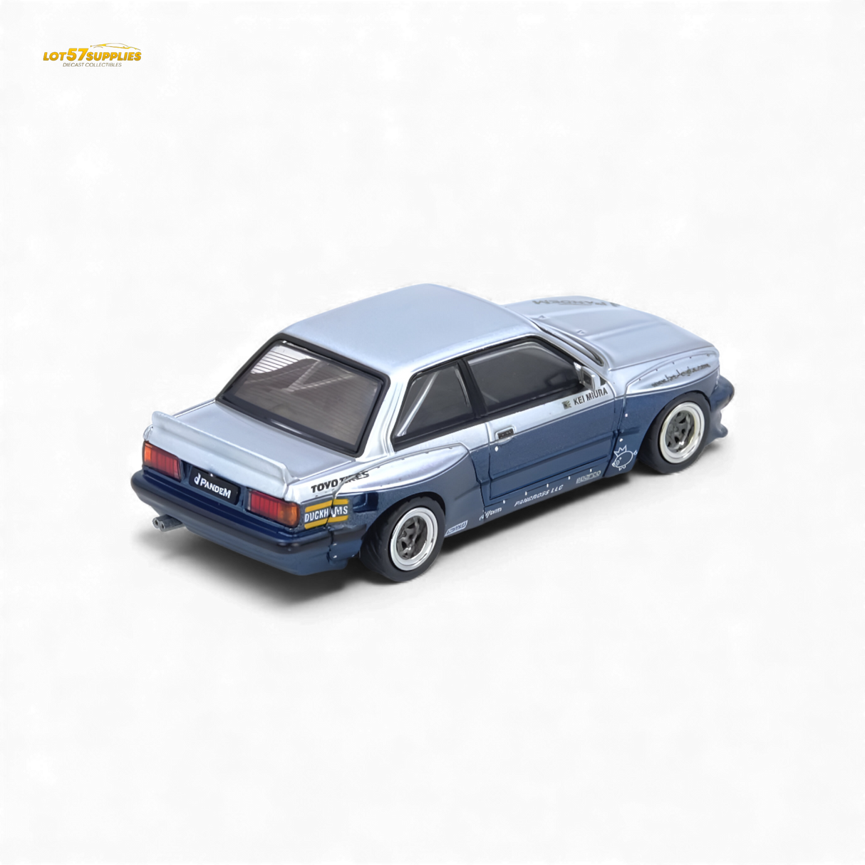 (Pre-Order) INNO64 Pandem E30 M3 Silver/Blue 1:64