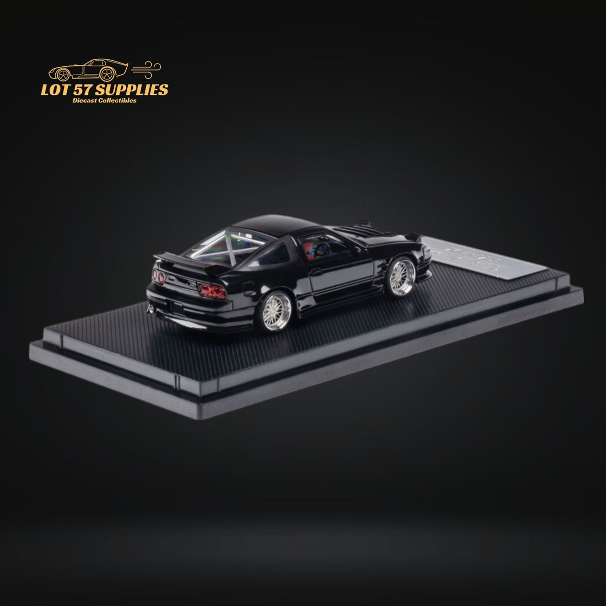 MicroTurbo 180SX Type X Metallic Black 1:64