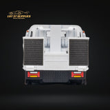 MicroTurbo Hino 300 Custom Flatbed Truck White 1:64