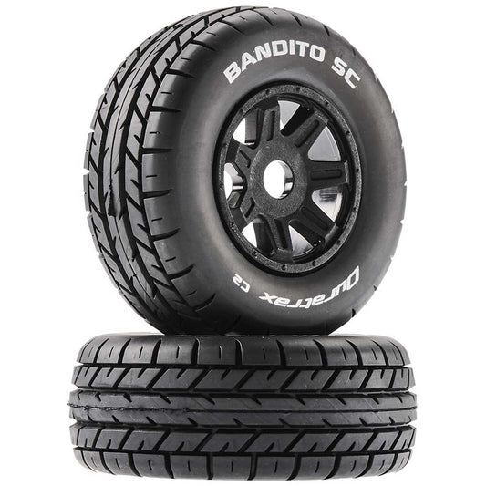 DURATRAX 5270 Bandito SC Mounted Soft Tires, Black 17mm Hex (2)