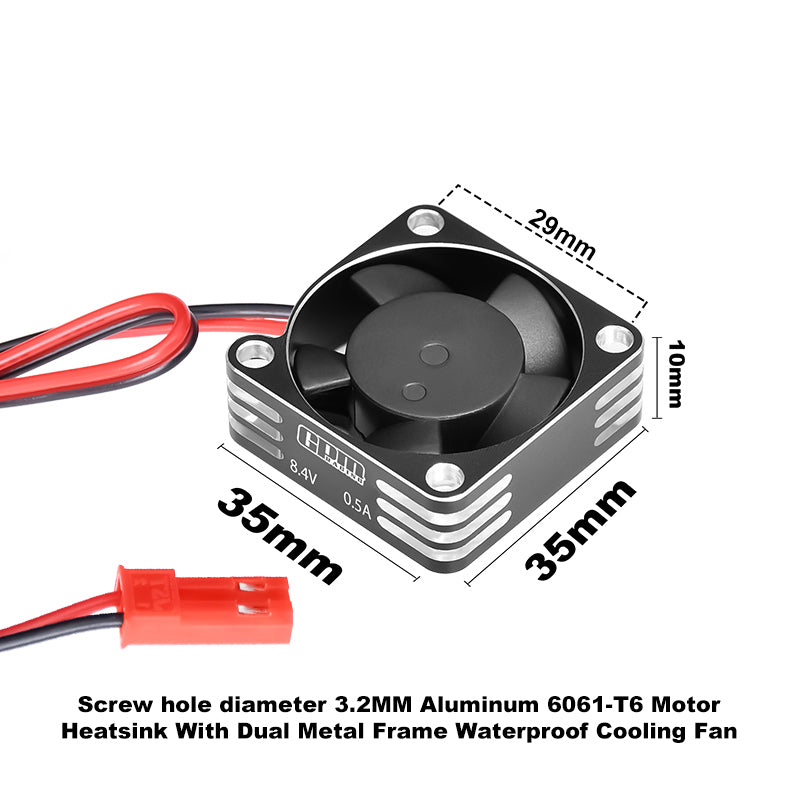 GPM RACING,ACCESSORIES 6061-T6 ALLOY METAL FRAME WATERPROOF COOLING FAN 35X10MM HIGH SPEED 20000RPM FAN3510M