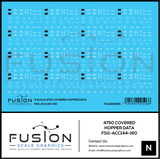 N Scale 4750 Covered Hopper Data Decal Set
