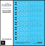S Scale 4750 Covered Hopper Data Decal Set