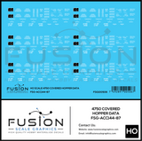 HO Scale 4750 Covered Hopper Data Decal Set