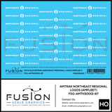 HO Scale Amtrak Northeast Regional Amfleet Logos Decal Set