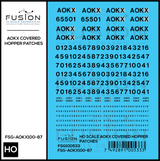 HO Scale AOKX Covered Hopper Patches Decal Set