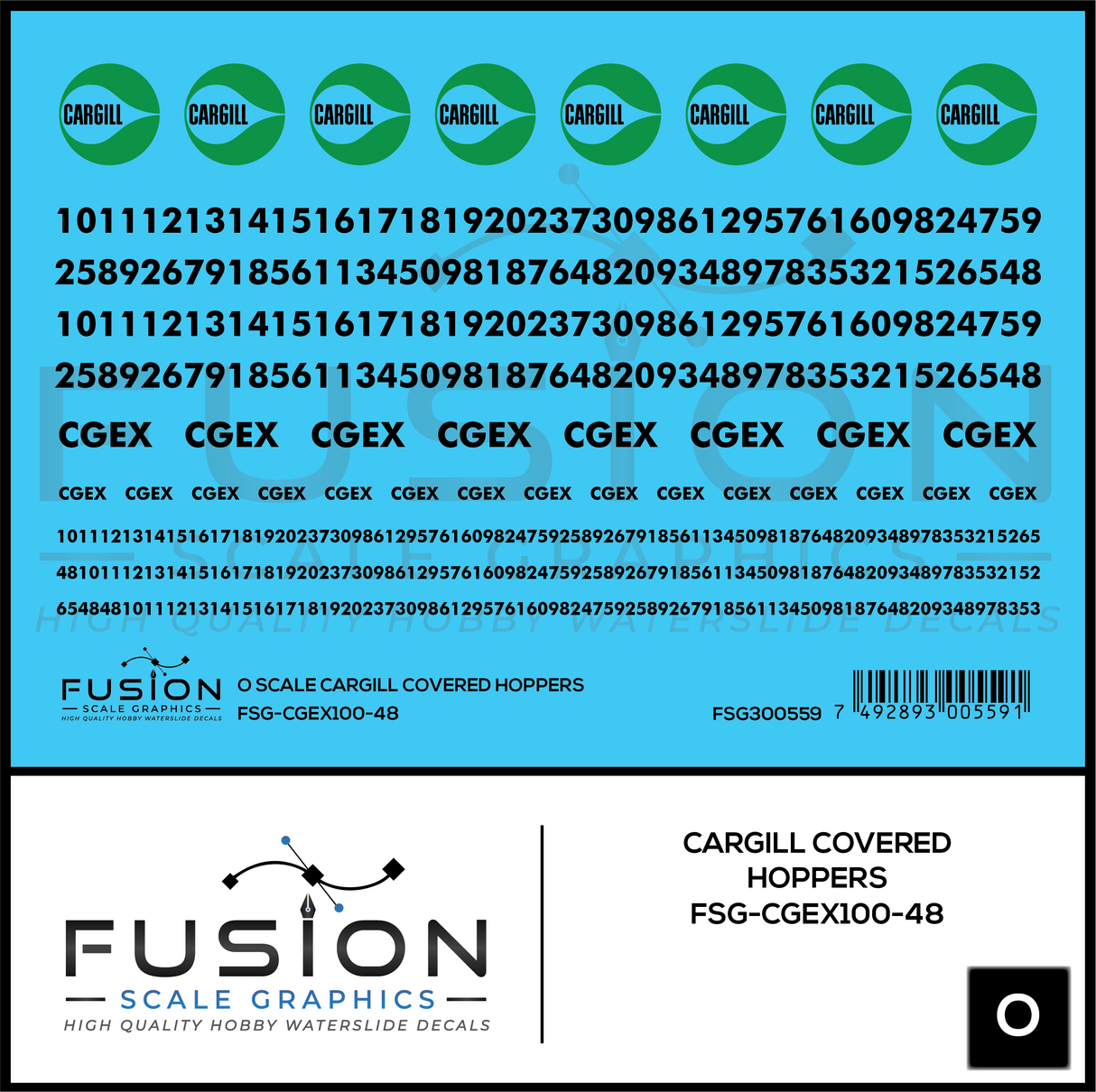 O Scale Cargill Covered Hopper Patch Decal Set