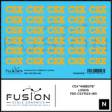 N Scale CSX "Website" Logos Decal Set