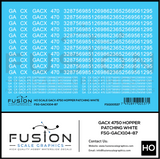 HO Scale GACX 4750 Covered Hopper White Patching Decal Set