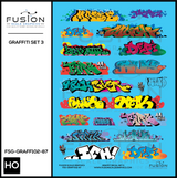 HO Scale Graffiti Decal Set 3