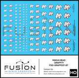 HO Scale Ninja Head Graffiti Decal Set