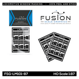 HO Scale EMD SD70ACe & SD70M-2 Locomotive Window Masking Set