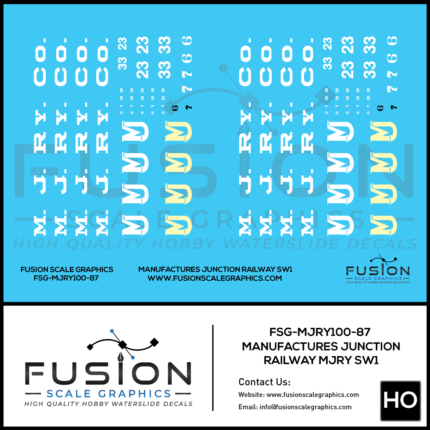 Ri Sw1 HO Scale Manufactures Junction Railway EMD SW1 Locomotives Decal Set ...