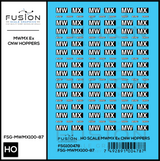 HO Scale MWMX Ex CNW Covered Hoppers Patch Decal Set