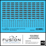 HO Scale OFOX White/Black Freight Car Patch Outs Decal Set