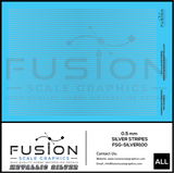Metallic Silver 0.5mm Wide Stripe Decal Set