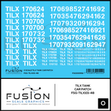 O Scale TILX Tank Car Patch Decal Set
