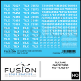 HO Scale TILX Tank Car Patch Decal Set