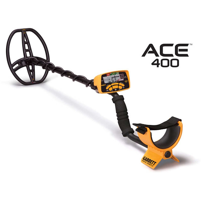 Garrett ACE 400 Metal Detector with 8.5 x 11 DD Waterproof Coil w/ Accessories