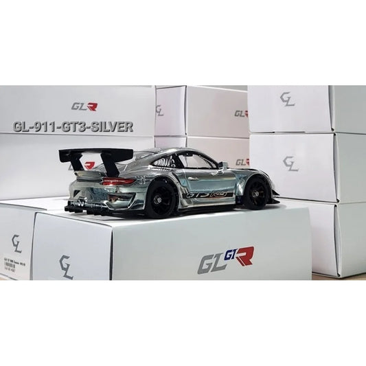 GL RACING 1/28 GL 911 GT3 body- SILVER *Wheel Base 98mm*