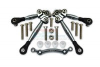 GPM RACING,TRAXXAS FORD GT 4-TEC 2.0 4-TEC 3.0 CORVETTE STINGARY ALUMINUM FRONT TIE RODS WITH STABILIZER FOR C HUB -15PC SET GT049F