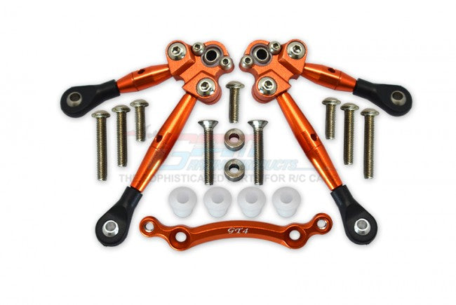 GPM RACING,TRAXXAS FORD GT 4-TEC 2.0 4-TEC 3.0 CORVETTE STINGARY ALUMINUM FRONT TIE RODS WITH STABILIZER FOR C HUB -15PC SET GT049F