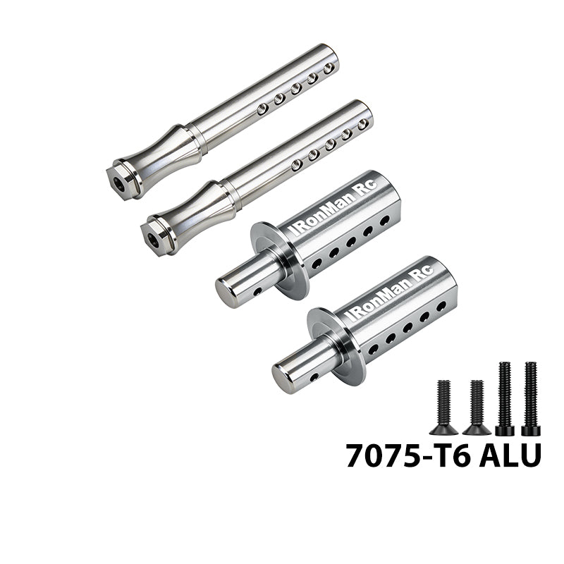 IRonManRc Hobao Vte2 Vt aluminum Rear body posts set ( Silver ) HBVTE2201R