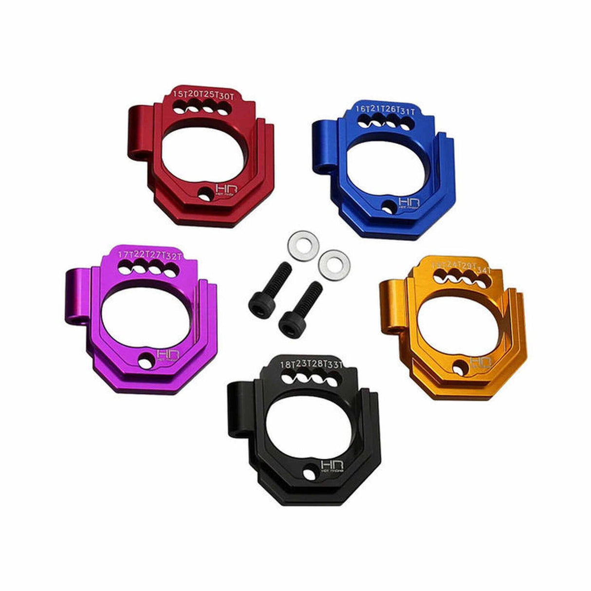 Hot Racing HRAAMN18V Aluminum 15T - 34T Adjustable Motor Mount Set, 1/16 ARRMA Mini Kraton (5)