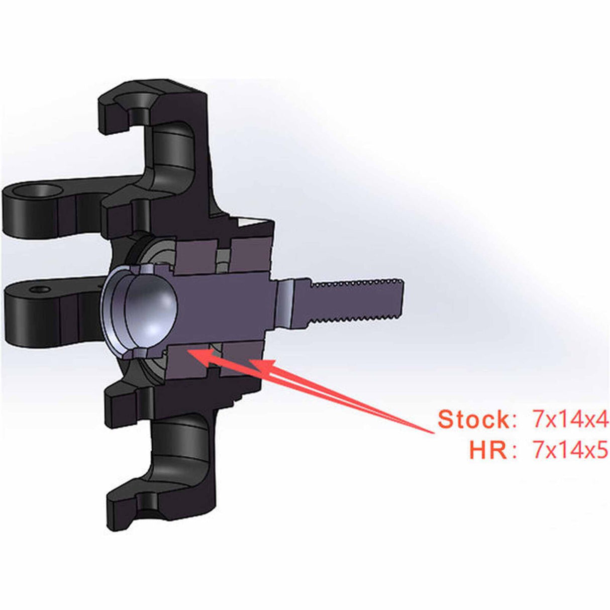 Hot Racing HRAAMN21M01 Aluminum Front Steering Knuckles, 1/16 ARRMA Mini Kraton