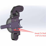 Hot Racing HRAAMN22M01 Aluminum Rear Stub Axle Carrier, 1/16 ARRMA Mini Kraton