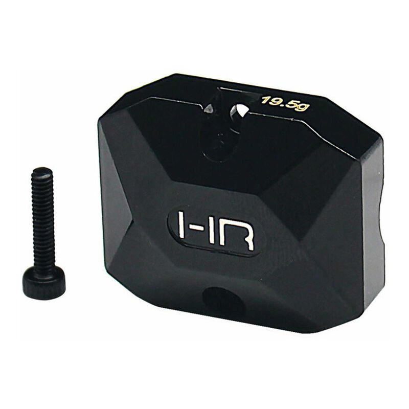 Hot Racing HRARACM12CH01 Black Brass Differential Cover Set, 1/18 Redcat Ascent-18