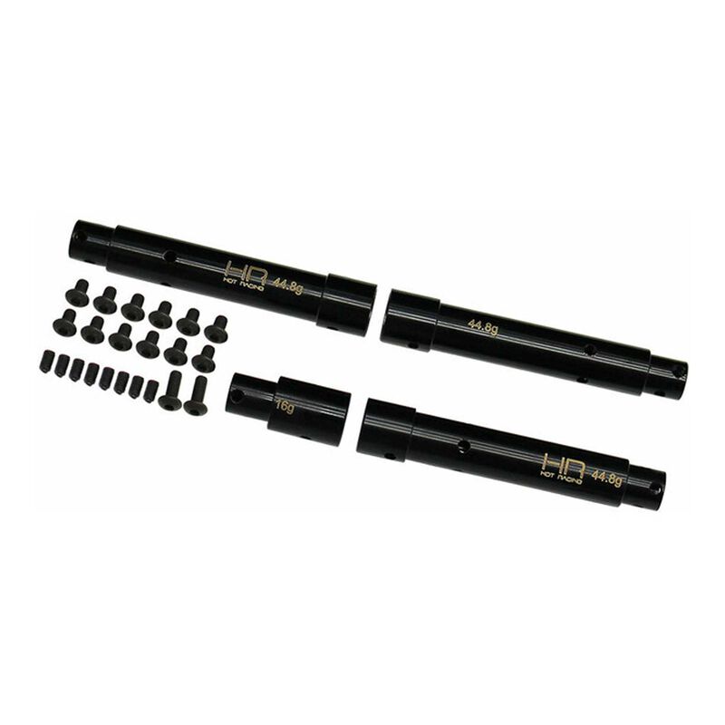 Hot Racing HRASCXP12AWB Brass Axle Tube Set: SCX PRO