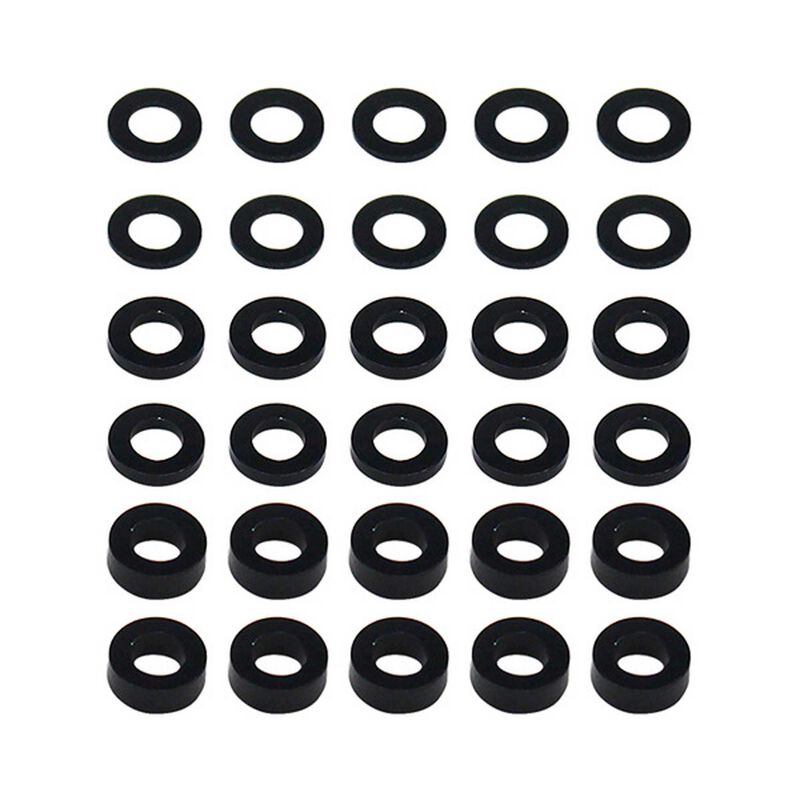 Hot Racing HRASPC3055A01 Ballstud Washers 5.5x3.0mm (30) Black