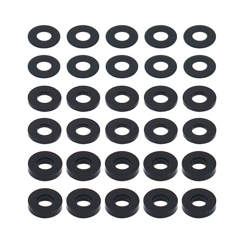 Hot Racing HRASPC3578A01 7.8x3.5mm Aluminum Hub Spacer (30) black