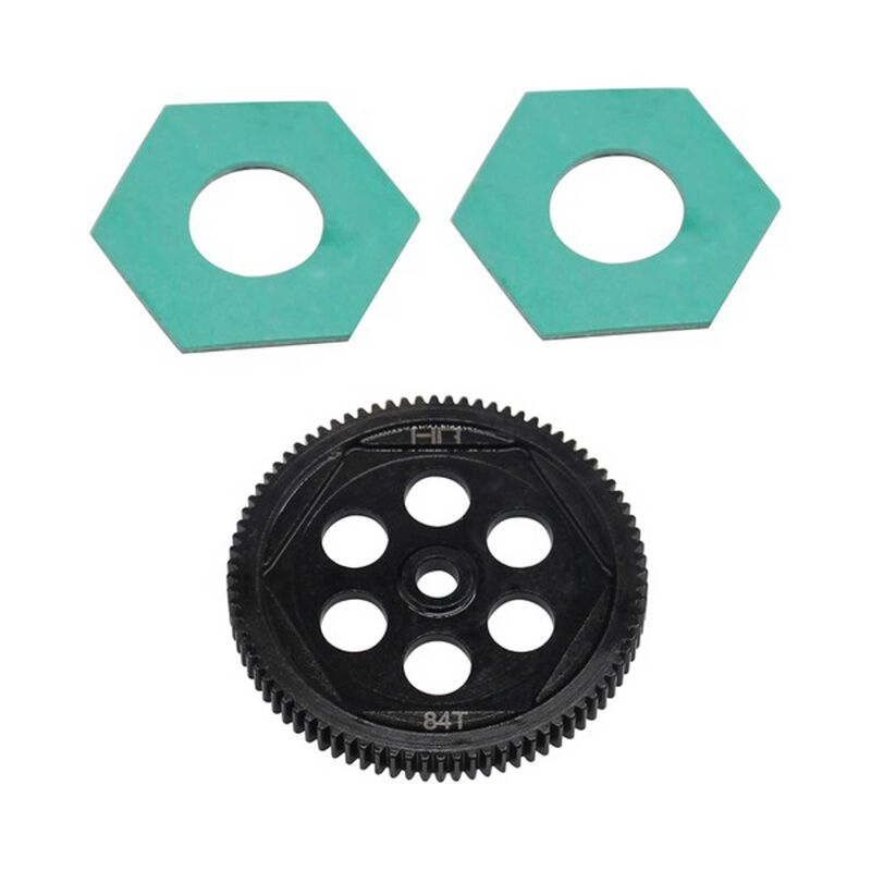 Hot Racing HRASTTX848 Steel Spur Gear & Slipper Pads, 48p 84t: 22S
