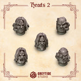 3d Printed Crimson Lords Heads #2 x10 by Greytide Studio