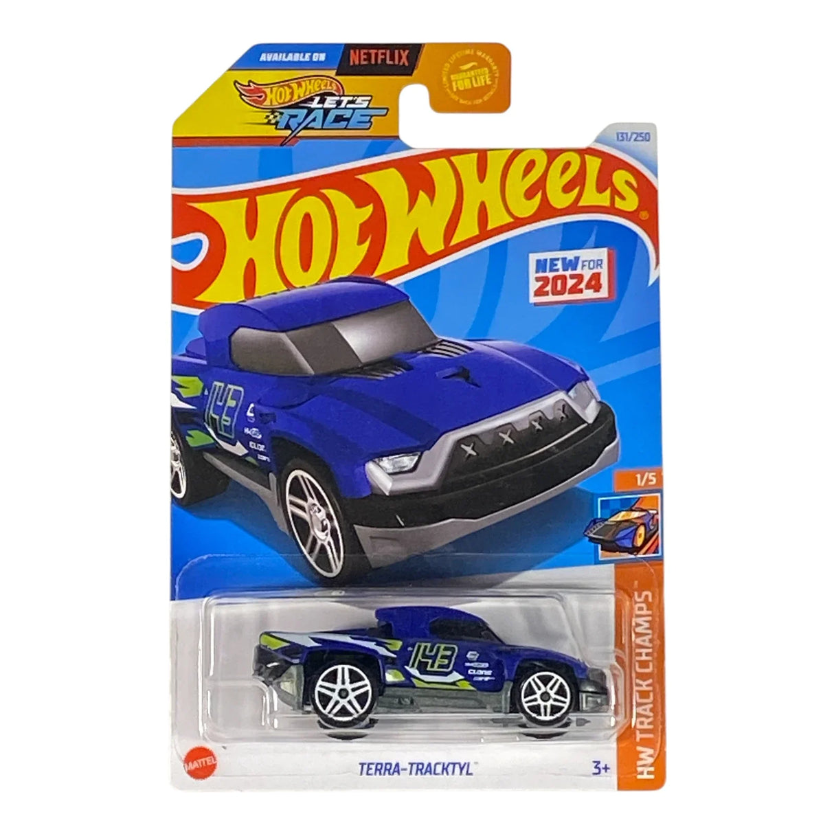 Hot Wheels Terra-Tracktyl (Blue) - HW Track Champs Series 1/5
