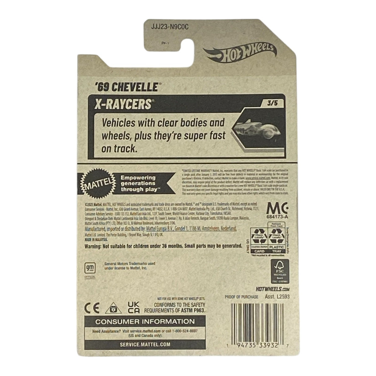 Hot Wheels '69 Chevelle - X-Raycers Series 3/5